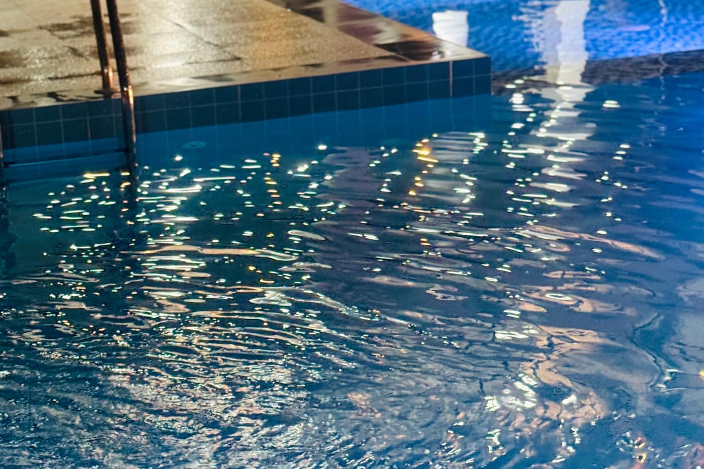 Ripples on the pool water